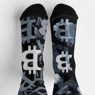 Symbole von Bitcoin (Stil: A) Socken