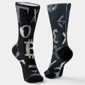 Symbole von Bitcoin (Stil: C) Socken (Gewinkelt)