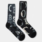 Symbole von Bitcoin (Stil: C) Socken (Rechts)