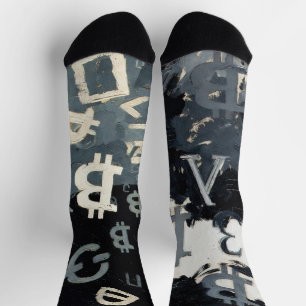 Symbole von Bitcoin (Stil: D) Socken