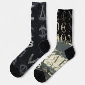 Symbole von Bitcoin (Stil: E) Socken (Linkes Detail)