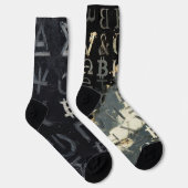 Symbole von Bitcoin (Stil: E) Socken (Rechts)