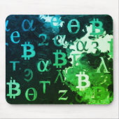 Symbole von Bitcoin (Stil: Profit Grün - 11) Mousepad (Vorne)