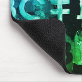 Symbole von Bitcoin (Stil: Profit Grün - 2) Mousepad (Ecke)