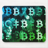 Symbole von Bitcoin (Stil: Profit Grün - 2) Mousepad (Vorne)
