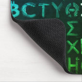 Symbole von Bitcoin (Stil: Profit Grün - 9) Mousepad (Ecke)