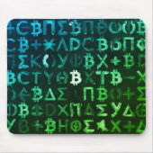 Symbole von Bitcoin (Stil: Profit Grün - 9) Mousepad (Vorne)