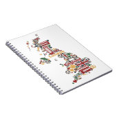 Symbole von England-Karte Notizblock (Rechte Seite)