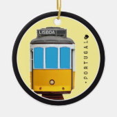 Symbole von Portugal- - Lissabon-Straßenbahn Keramik Ornament (Vorne)
