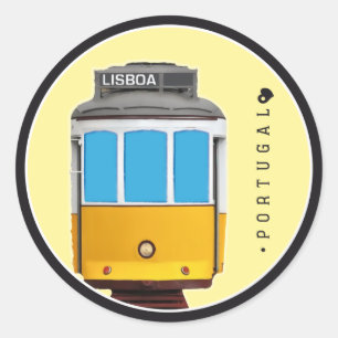 Symbole von Portugal- - Lissabon-Straßenbahn Runder Aufkleber