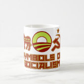 Symbole von Sozialismus Kaffeetasse (Mittel)