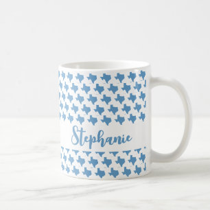Symbole von Texas, Bundesstaat Texas, Blau Kaffeetasse