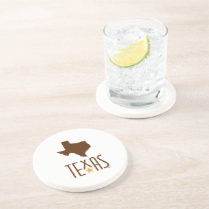 Symbole von Texas, Bundesstaat Texas, braun Getränkeuntersetzer