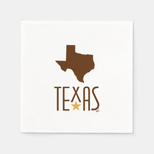 Symbole von Texas, Bundesstaat Texas, braun Serviette