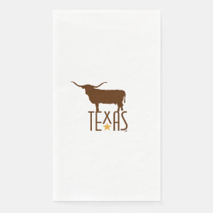 Symbole von Texas, Longhorn, braun Serviette