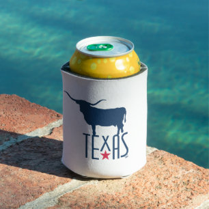Symbole von Texas, Longhorn, Marine Dosenkühler