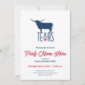 Symbole von Texas, Longhorn, Marine Einladung (Vorderseite)