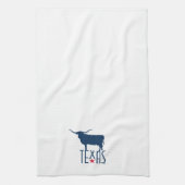 Symbole von Texas, Longhorn, Marine Geschirrtuch (Vertikal)