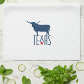 Symbole von Texas, Longhorn, Marine Geschirrtuch (Gefaltet)