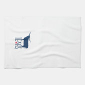 Symbole von Texas, Longhorn, Marine Geschirrtuch (Horizontal)