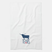 Symbole von Texas, Longhorn, Marine Geschirrtuch (Vertikal)