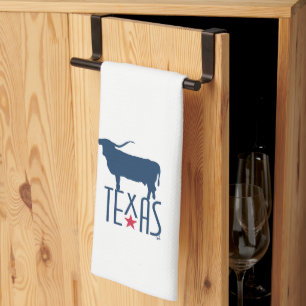 Symbole von Texas, Longhorn, Marine Geschirrtuch