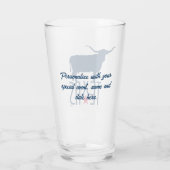 Symbole von Texas, Longhorn, Marine Glas (Rückseite)