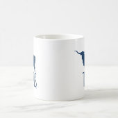 Symbole von Texas, Longhorn, Marine Kaffeetasse (Mittel)