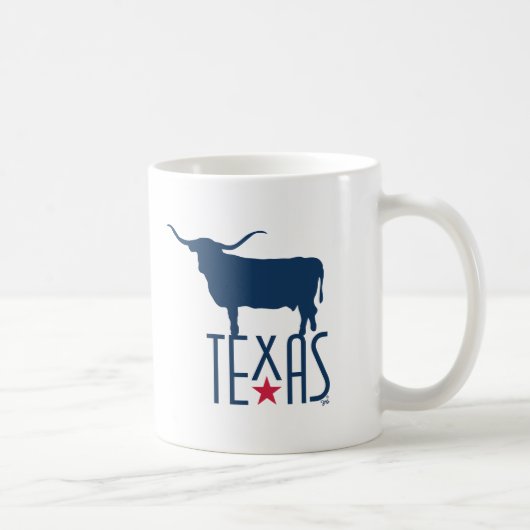 Symbole von Texas, Longhorn, Marine Kaffeetasse (Rechts)