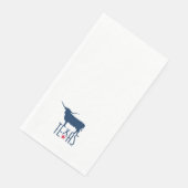 Symbole von Texas, Longhorn, Marine klein Serviette (Ecke)