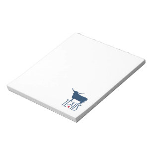 Symbole von Texas, Longhorn, Marine Notizblock