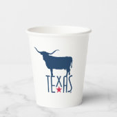 Symbole von Texas, Longhorn, Marine Pappbecher (Rückseite)
