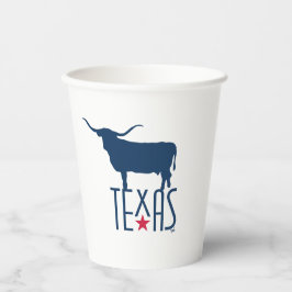 Symbole von Texas, Longhorn, Marine Pappbecher