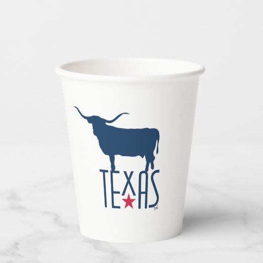 Symbole von Texas, Longhorn, Marine Pappbecher (Vorderseite)
