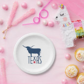 Symbole von Texas, Longhorn, Marine Pappteller (Party)