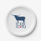 Symbole von Texas, Longhorn, Marine Pappteller (Vorderseite)
