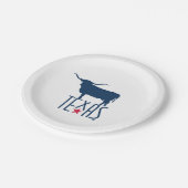 Symbole von Texas, Longhorn, Marine Pappteller (Schrägansicht)