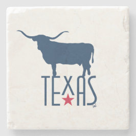 Symbole von Texas, Longhorn, Marine Steinuntersetzer