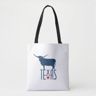 Symbole von Texas, Longhorn, navy Tasche