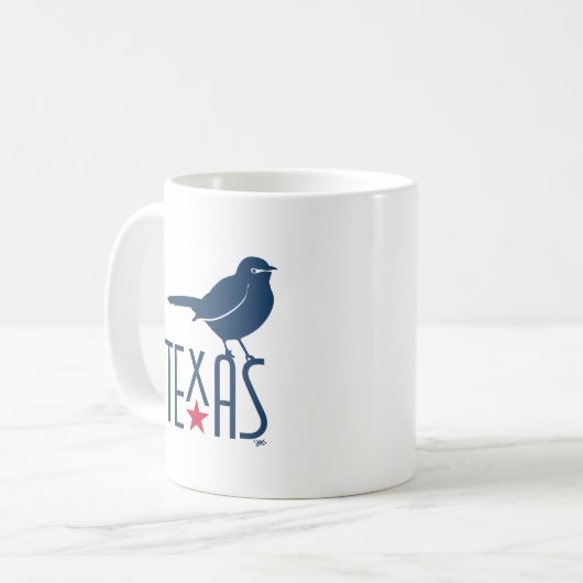 Symbole von Texas, Mockingbird Kaffeetasse (Vorderseite Links)