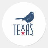 Symbole von Texas, Mockingbird Runder Aufkleber (Vorderseite)