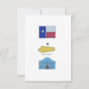 Symbole von Texas-Postkarte Dankeskarte
