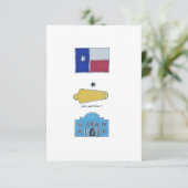 Symbole von Texas-Postkarte Dankeskarte (Stehend Vorderseite)
