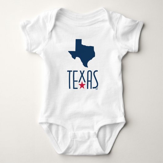 Symbole von Texas, Texas, blau Baby Strampler (Vorderseite)