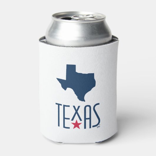 Symbole von Texas, Texas, blau Dosenkühler (Kanne Vorderseite)