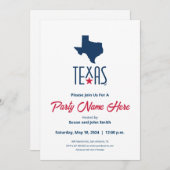Symbole von Texas, Texas, blau Einladung (Vorne/Hinten)