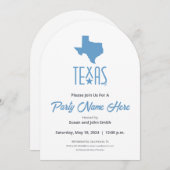 Symbole von Texas, Texas, blau Einladung (Vorne/Hinten)