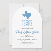 Symbole von Texas, Texas, blau Einladung (Vorderseite)