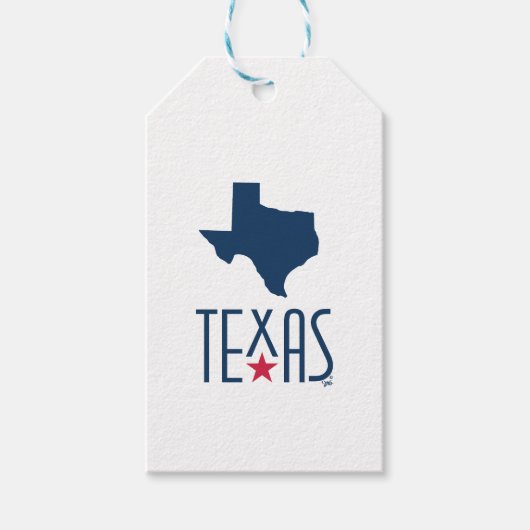 Symbole von Texas, Texas, blau Geschenkanhänger (Vorderseite)