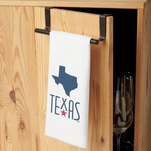 Symbole von Texas, Texas, blau Geschirrtuch (Drittel gefaltet)